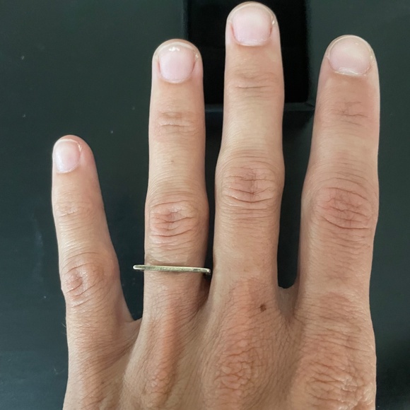 Vintage Young in the Mountains Silver Flat Ring - Picture 4 of 4